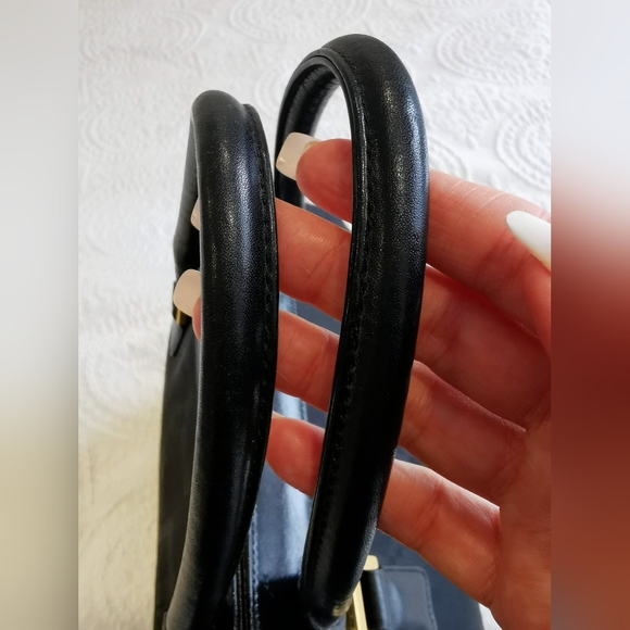 Vintage 1990s Browns Couture leather and canvas purse, luxury handbag - Picture 7 of 8